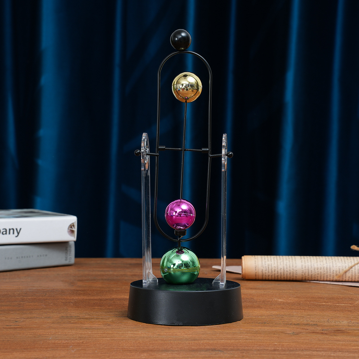 Newton Cradle Large - Pendulum Newton Minimalis Modern Gerakan Abadi