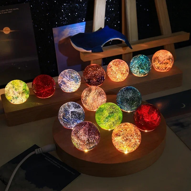 Bola Kaca Fantasi Warna-warni  - Solar System Orrery ulasan dan harga