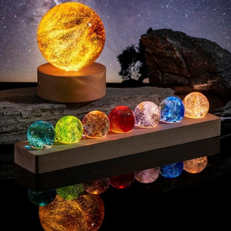 Bola Kaca Fantasi Warna-warni  - Solar System Orrery ulasan dan harga