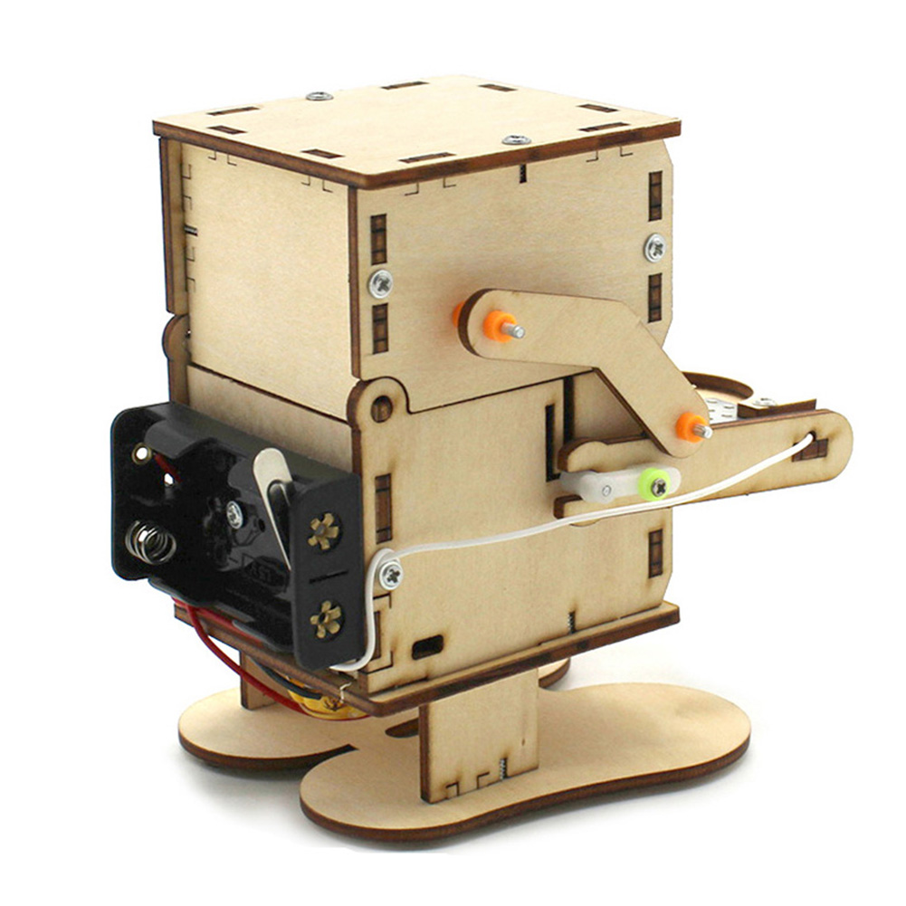 Robot Kayu Rakitan DIY Model P - Science Project Robot ulasan dan harga