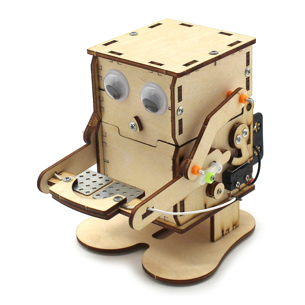 Robot Makan Koin Kayu Model DI - Science Project Robot ulasan dan harga