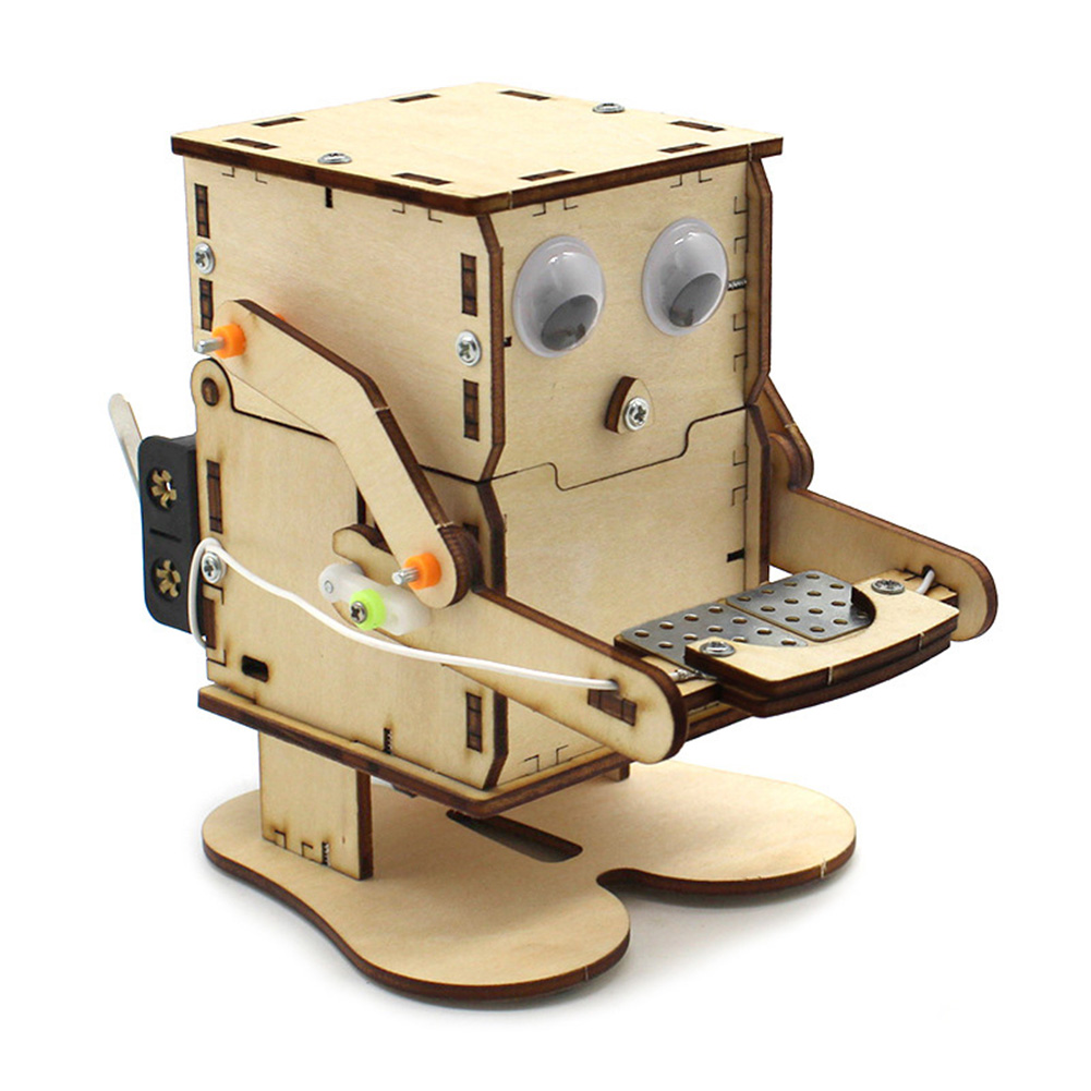 Robot Makan Koin Kayu Model DI - Science Project Robot ulasan dan harga
