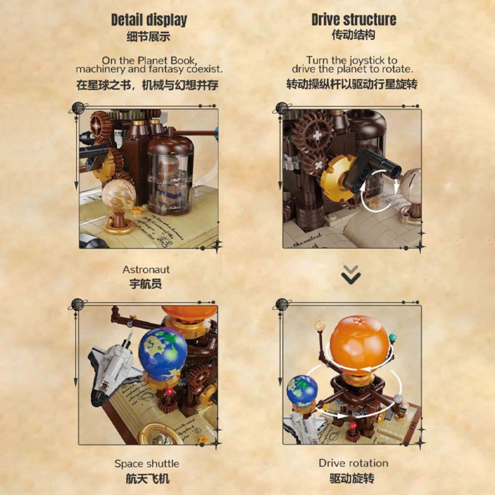672PCS STEM Building Blocks Ta - Solar System Orrery ulasan dan harga
